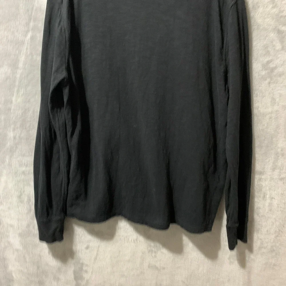 J.Crew Knit Goods Black Quarter Zip Pullover Mens XL Cotton‎ Classic Preppy